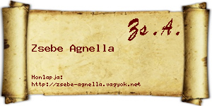 Zsebe Agnella névjegykártya